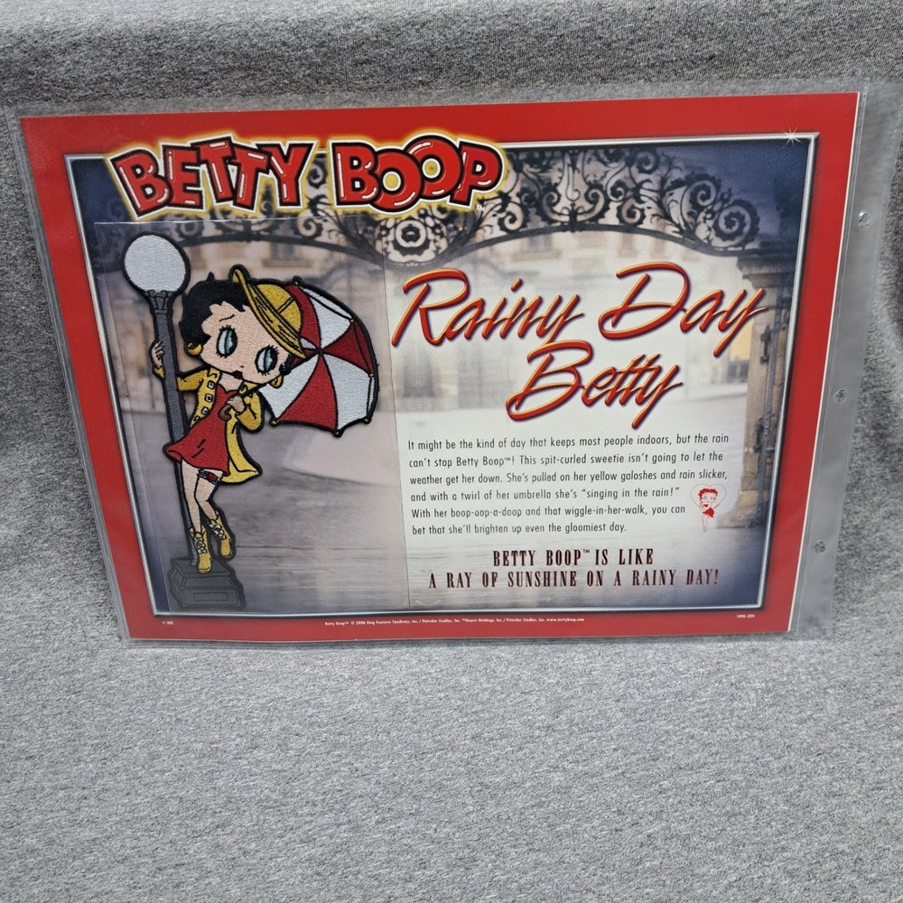 Betty Boop Patch Rainy Day Betty Clothing Bag Patch Collectible Vintage Seattle